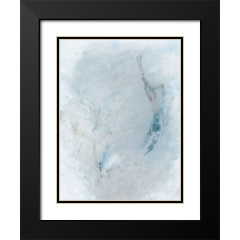 Azure Introspect II Black Modern Wood Framed Art Print with Double Matting by Stramel, Renee W.