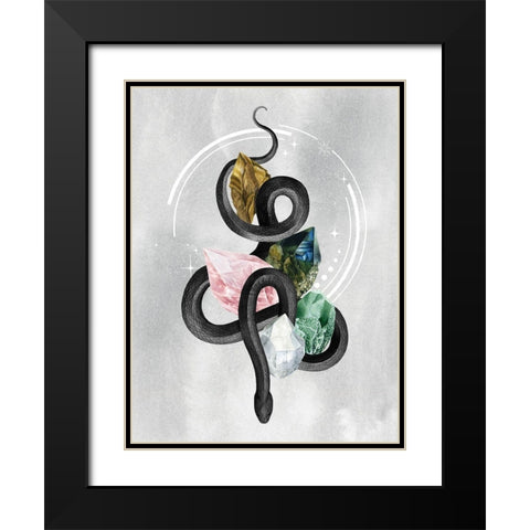 Crystalline Serpent I Black Modern Wood Framed Art Print with Double Matting by Popp, Grace