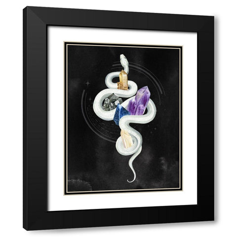 Crystalline Serpent II Black Modern Wood Framed Art Print with Double Matting by Popp, Grace
