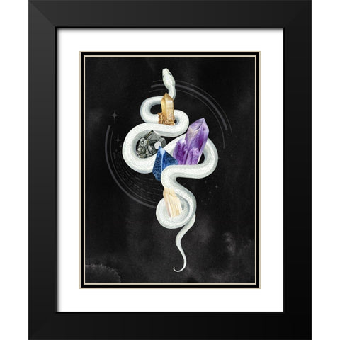 Crystalline Serpent II Black Modern Wood Framed Art Print with Double Matting by Popp, Grace