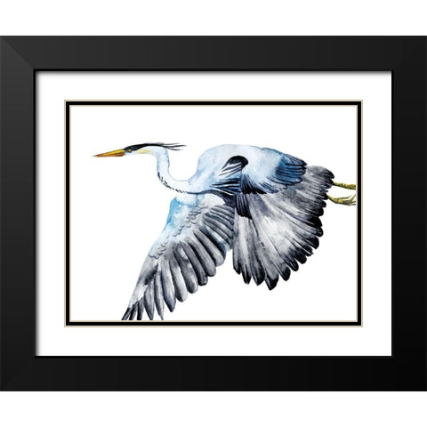 From the Sky II Black Modern Wood Framed Art Print with Double Matting by Wang, Melissa