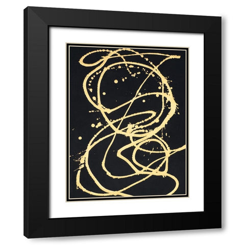 Gold Combo VI Black Modern Wood Framed Art Print with Double Matting by Stramel, Renee W.
