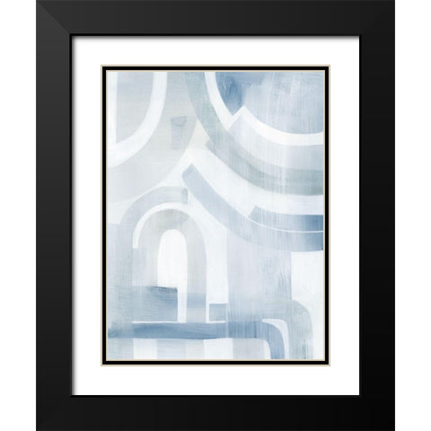 Snow Streams II Black Modern Wood Framed Art Print with Double Matting by Popp, Grace