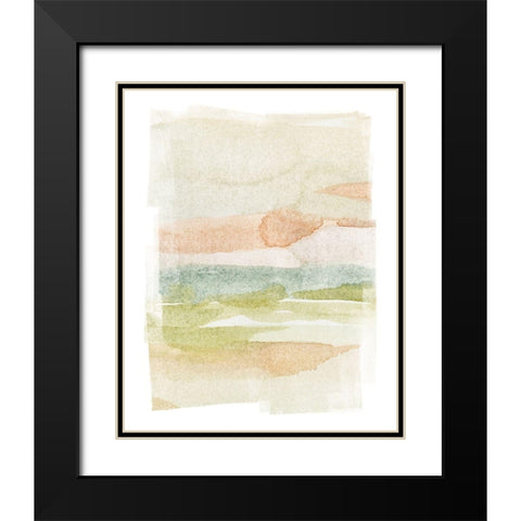 Soft Stack I Black Modern Wood Framed Art Print with Double Matting by Caroline, Emma