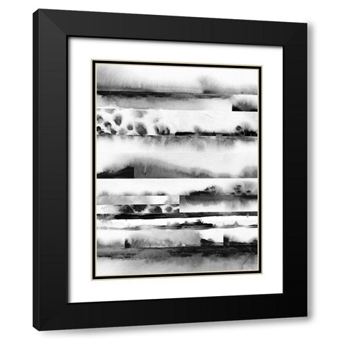 Litmus Layers I Black Modern Wood Framed Art Print with Double Matting by Vess, June Erica