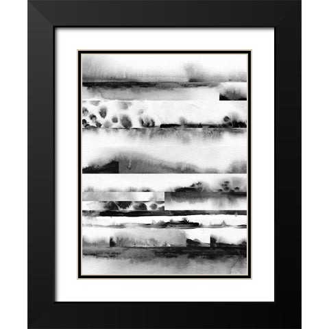 Litmus Layers I Black Modern Wood Framed Art Print with Double Matting by Vess, June Erica