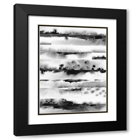 Litmus Layers II Black Modern Wood Framed Art Print with Double Matting by Vess, June Erica