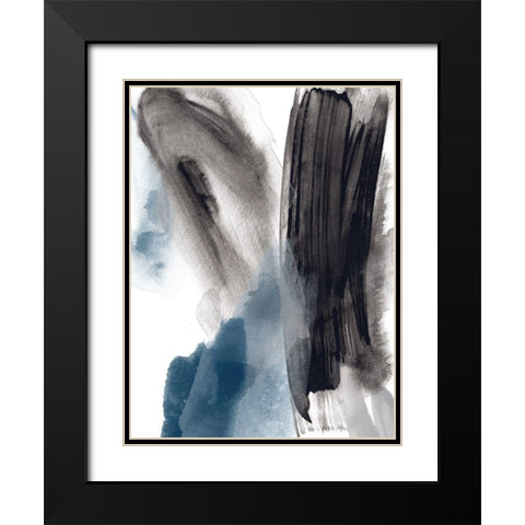 Meta Mineral II Black Modern Wood Framed Art Print with Double Matting by Vess, June Erica
