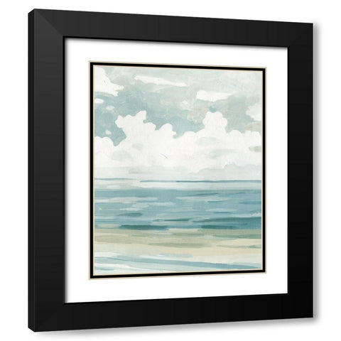 Soft Pastel Seascape II Black Modern Wood Framed Art Print with Double Matting by Caroline, Emma
