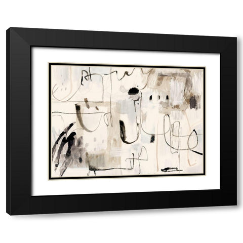 Net Neutral I Black Modern Wood Framed Art Print with Double Matting by Barnes, Victoria