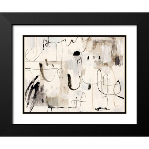 Net Neutral I Black Modern Wood Framed Art Print with Double Matting by Barnes, Victoria