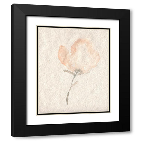 Fleur Petite II Black Modern Wood Framed Art Print with Double Matting by Goldberger, Jennifer