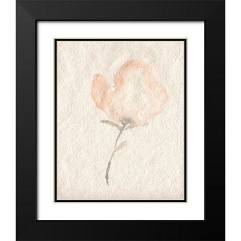 Fleur Petite II Black Modern Wood Framed Art Print with Double Matting by Goldberger, Jennifer