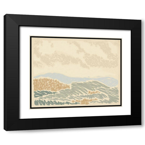 Paysage de Rouen II Black Modern Wood Framed Art Print with Double Matting by Green, Jacob