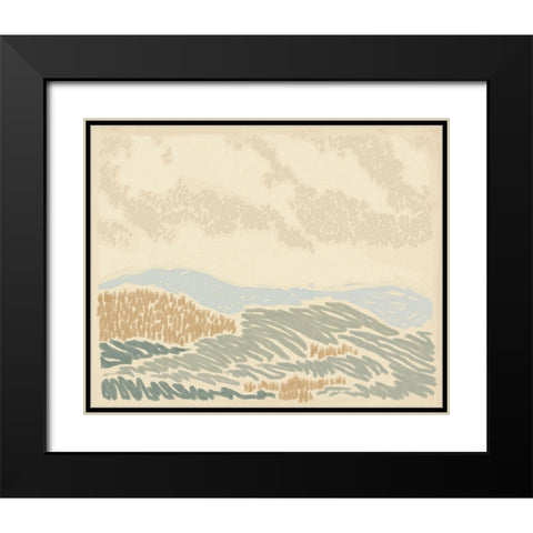 Paysage de Rouen II Black Modern Wood Framed Art Print with Double Matting by Green, Jacob