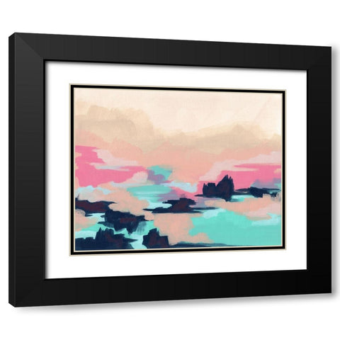 Calypso Coast I Black Modern Wood Framed Art Print with Double Matting by Vess, June Erica