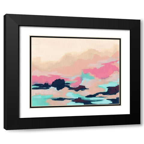 Calypso Coast II Black Modern Wood Framed Art Print with Double Matting by Vess, June Erica