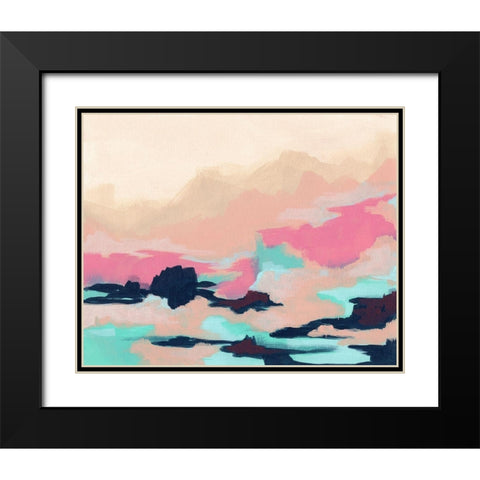 Calypso Coast II Black Modern Wood Framed Art Print with Double Matting by Vess, June Erica