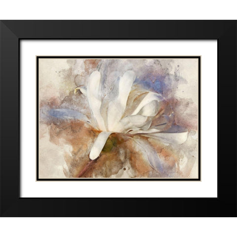 Playful Petals III Black Modern Wood Framed Art Print with Double Matting by Robertson, Leda