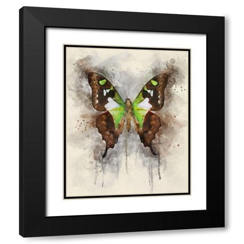 Natural Abstraction I Black Modern Wood Framed Art Print with Double Matting by Robertson, Leda
