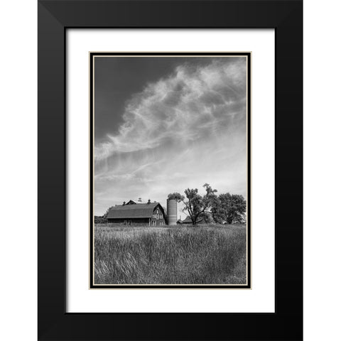 Farm Serenity I Black Modern Wood Framed Art Print with Double Matting by Robertson, Leda