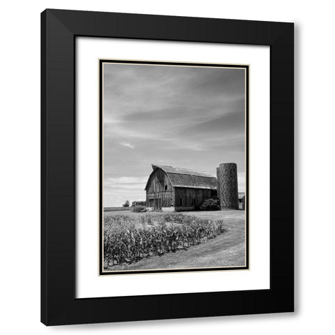 Farm Serenity II Black Modern Wood Framed Art Print with Double Matting by Robertson, Leda