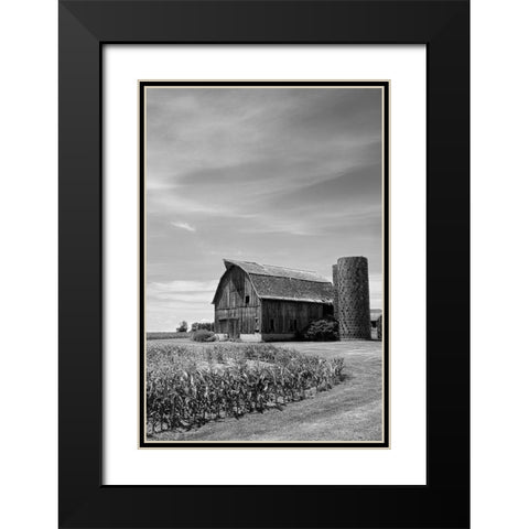 Farm Serenity II Black Modern Wood Framed Art Print with Double Matting by Robertson, Leda