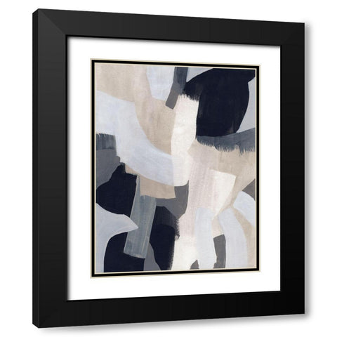 Neutral Veil I Black Modern Wood Framed Art Print with Double Matting by Vess, June Erica