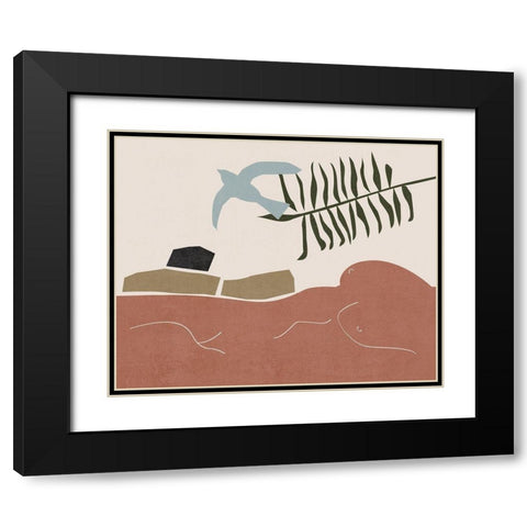 Other Land II Black Modern Wood Framed Art Print with Double Matting by Wang, Melissa