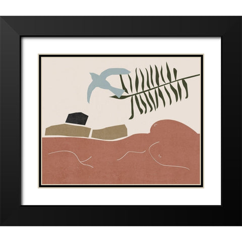 Other Land II Black Modern Wood Framed Art Print with Double Matting by Wang, Melissa