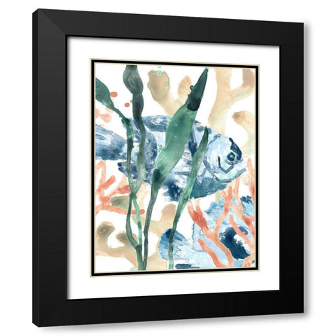 In the Kelp I Black Modern Wood Framed Art Print with Double Matting by Vess, June Erica