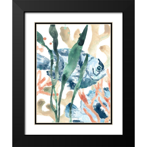 In the Kelp I Black Modern Wood Framed Art Print with Double Matting by Vess, June Erica