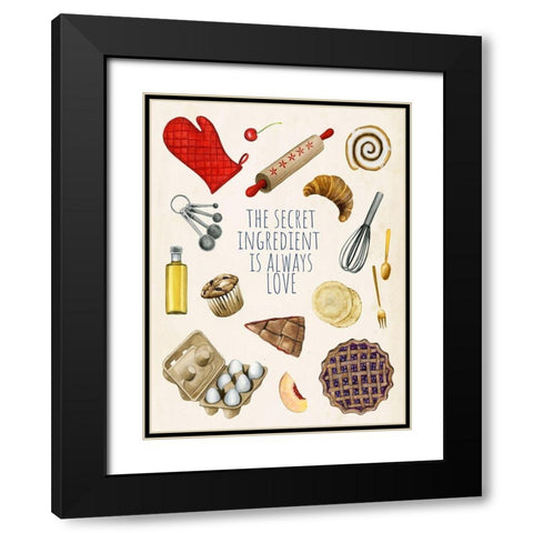 Secret Ingredient I Black Modern Wood Framed Art Print with Double Matting by Popp, Grace