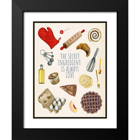 Secret Ingredient I Black Modern Wood Framed Art Print with Double Matting by Popp, Grace