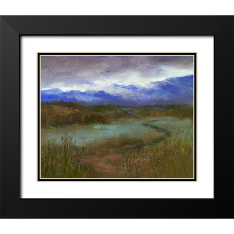 Crystal Springs Path at Dusk Black Modern Wood Framed Art Print with Double Matting by Finch, Sheila