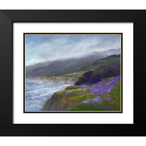 Montara Black Modern Wood Framed Art Print with Double Matting by Finch, Sheila