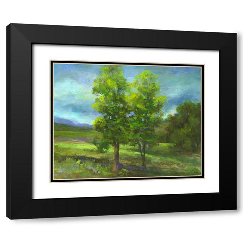 Two Sisters Black Modern Wood Framed Art Print with Double Matting by Finch, Sheila