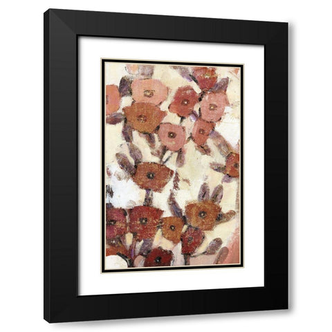 Floral Patterns I Black Modern Wood Framed Art Print with Double Matting by OToole, Tim