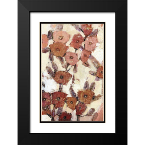 Floral Patterns I Black Modern Wood Framed Art Print with Double Matting by OToole, Tim