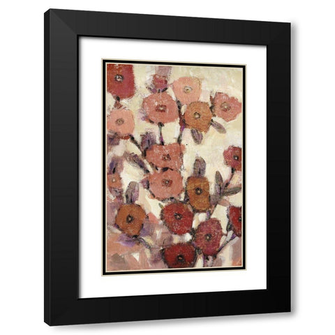 Floral Patterns II Black Modern Wood Framed Art Print with Double Matting by OToole, Tim