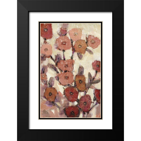 Floral Patterns II Black Modern Wood Framed Art Print with Double Matting by OToole, Tim