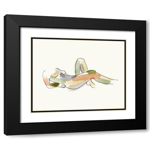Nude I Black Modern Wood Framed Art Print with Double Matting by Wang, Melissa