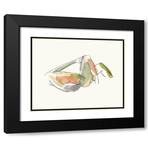 Nude III Black Modern Wood Framed Art Print with Double Matting by Wang, Melissa