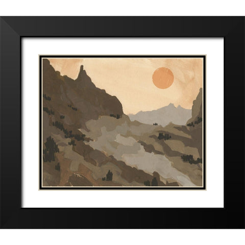 Thunder Rock I Black Modern Wood Framed Art Print with Double Matting by Green, Jacob