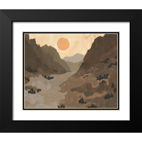 Thunder Rock II Black Modern Wood Framed Art Print with Double Matting by Green, Jacob