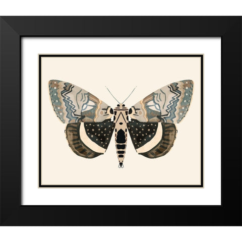 Neutral Moth I Black Modern Wood Framed Art Print with Double Matting by Barnes, Victoria