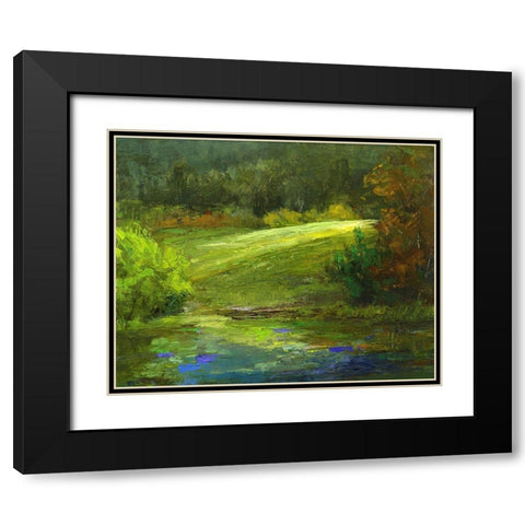 Horsepark at Woodside Black Modern Wood Framed Art Print with Double Matting by Finch, Sheila
