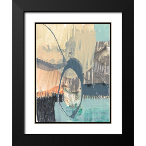 Sorbet Abstract I Black Modern Wood Framed Art Print with Double Matting by Goldberger, Jennifer