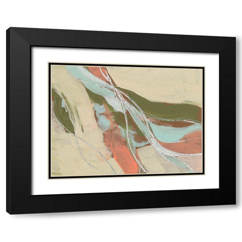 Pastel Waves I Black Modern Wood Framed Art Print with Double Matting by Goldberger, Jennifer