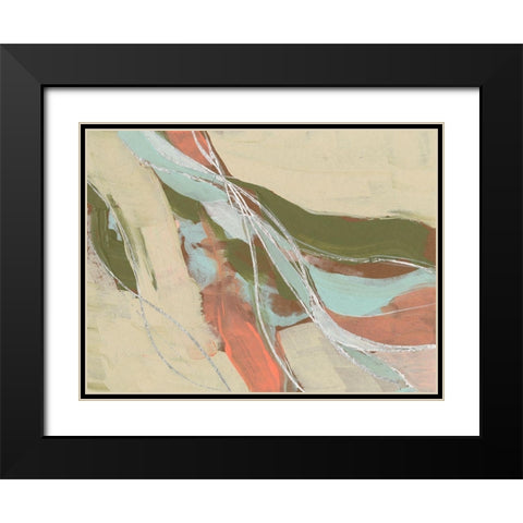 Pastel Waves I Black Modern Wood Framed Art Print with Double Matting by Goldberger, Jennifer